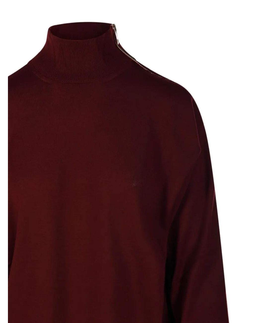 Pull Zippé À Col Roulé Nude en coloris Red