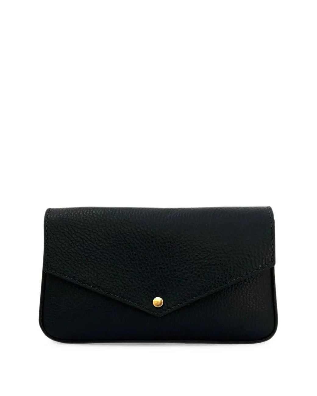 Apatchy London Black Munro Leather Clutch Bag