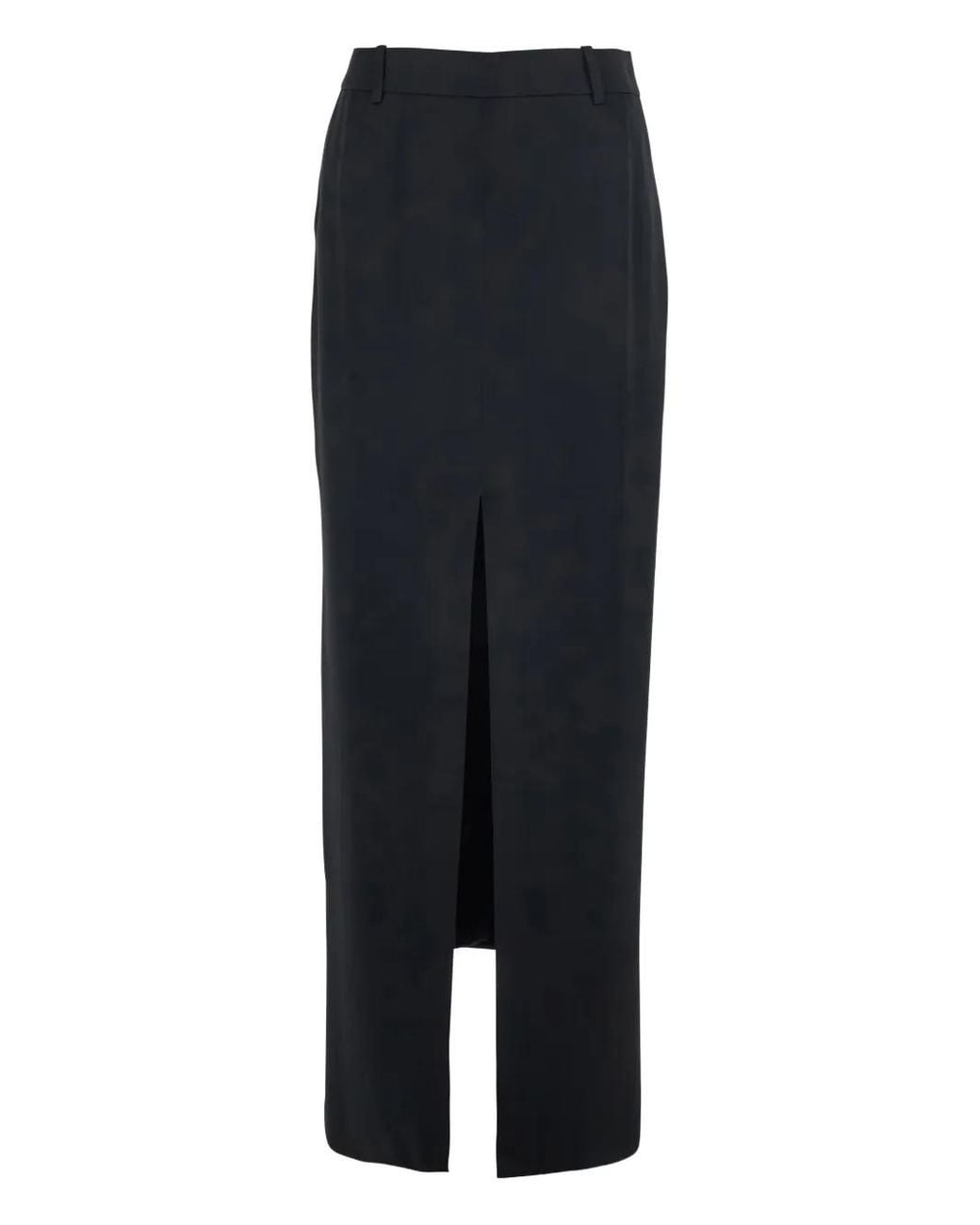 Tom Ford Black Button Slit Maxi Skirt
