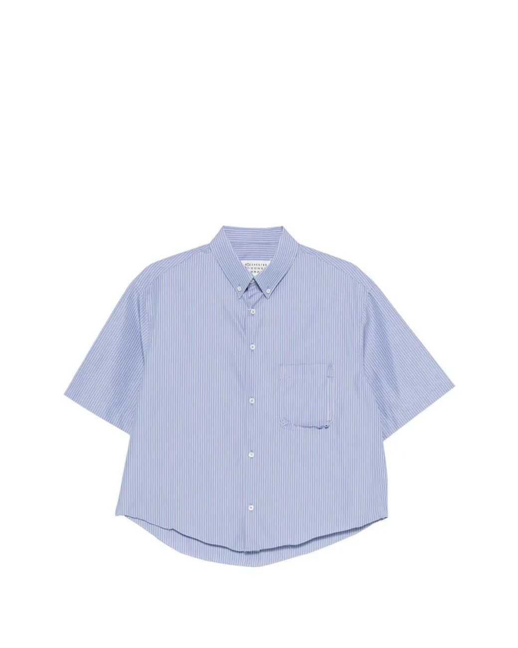Camicia A Righe di Maison Margiela in Blue