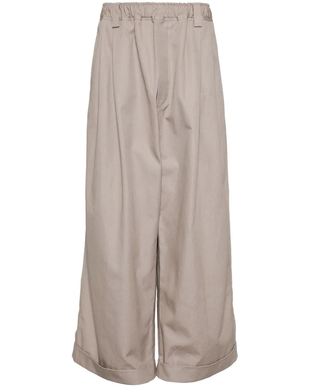 MERYLL ROGGE Natural Wide-Leg Cotton Chinos