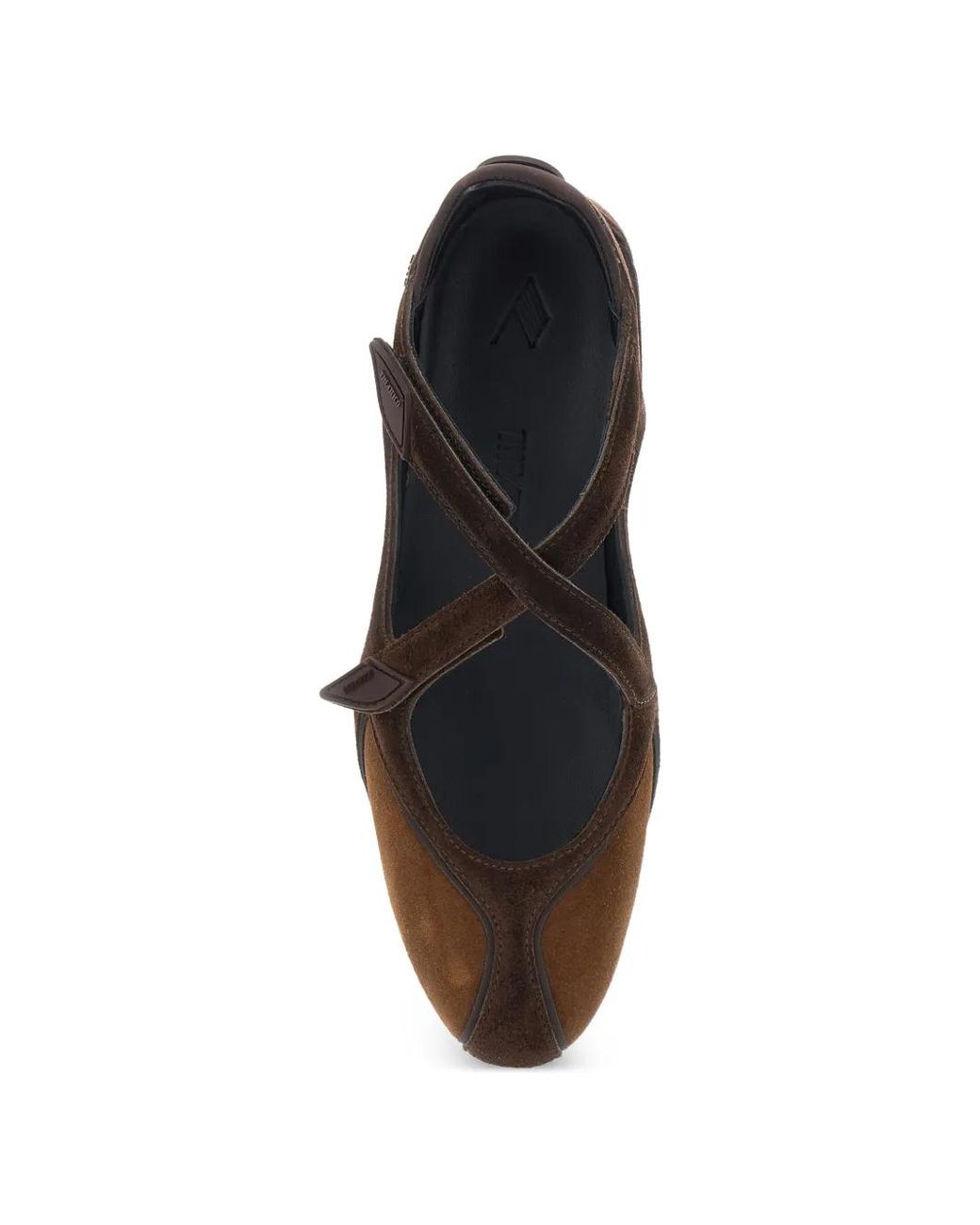The Attico Brown Suede Ballet Flats, Size 1
