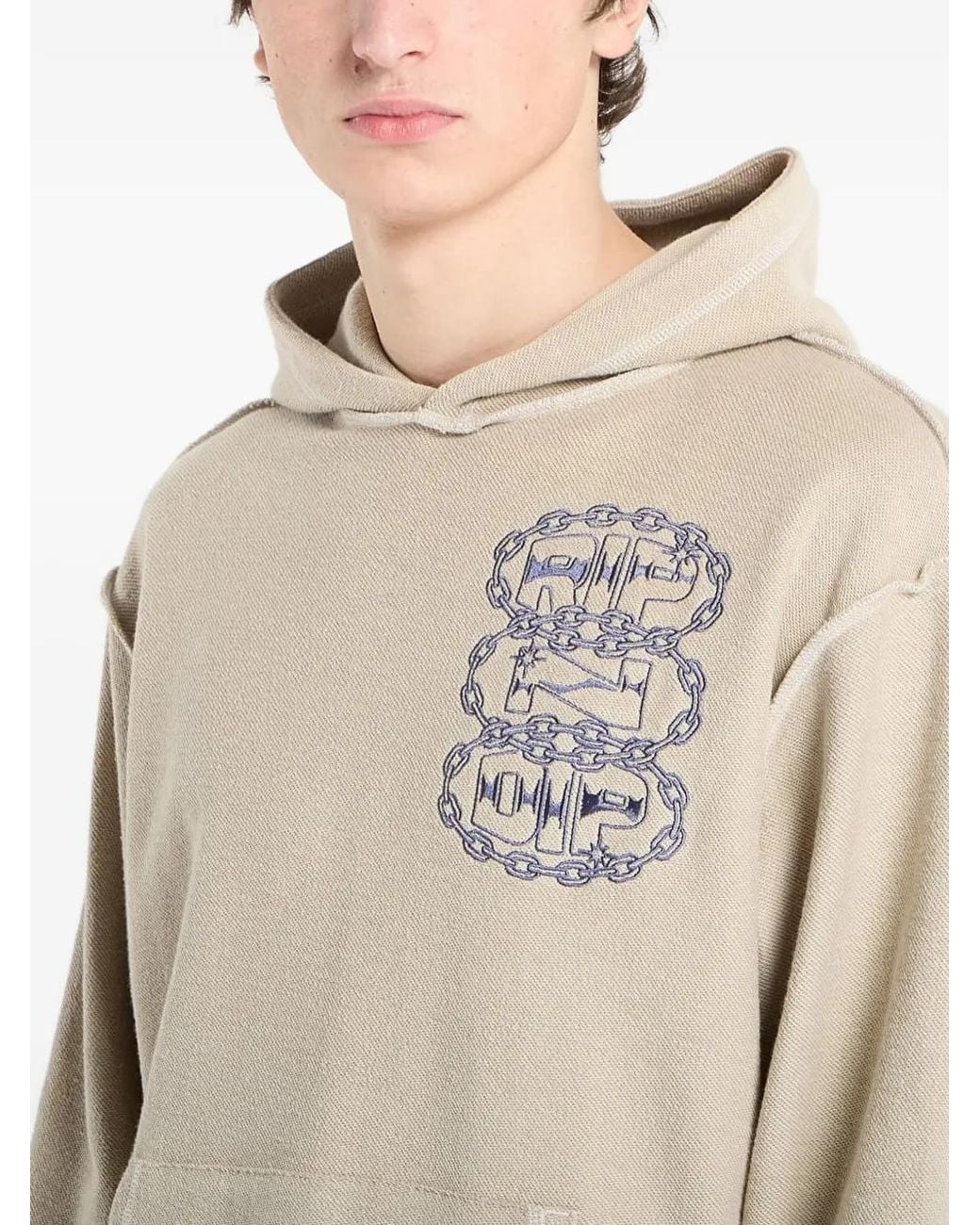 RIPNDIP Natural Logo-Print Hoodie for men