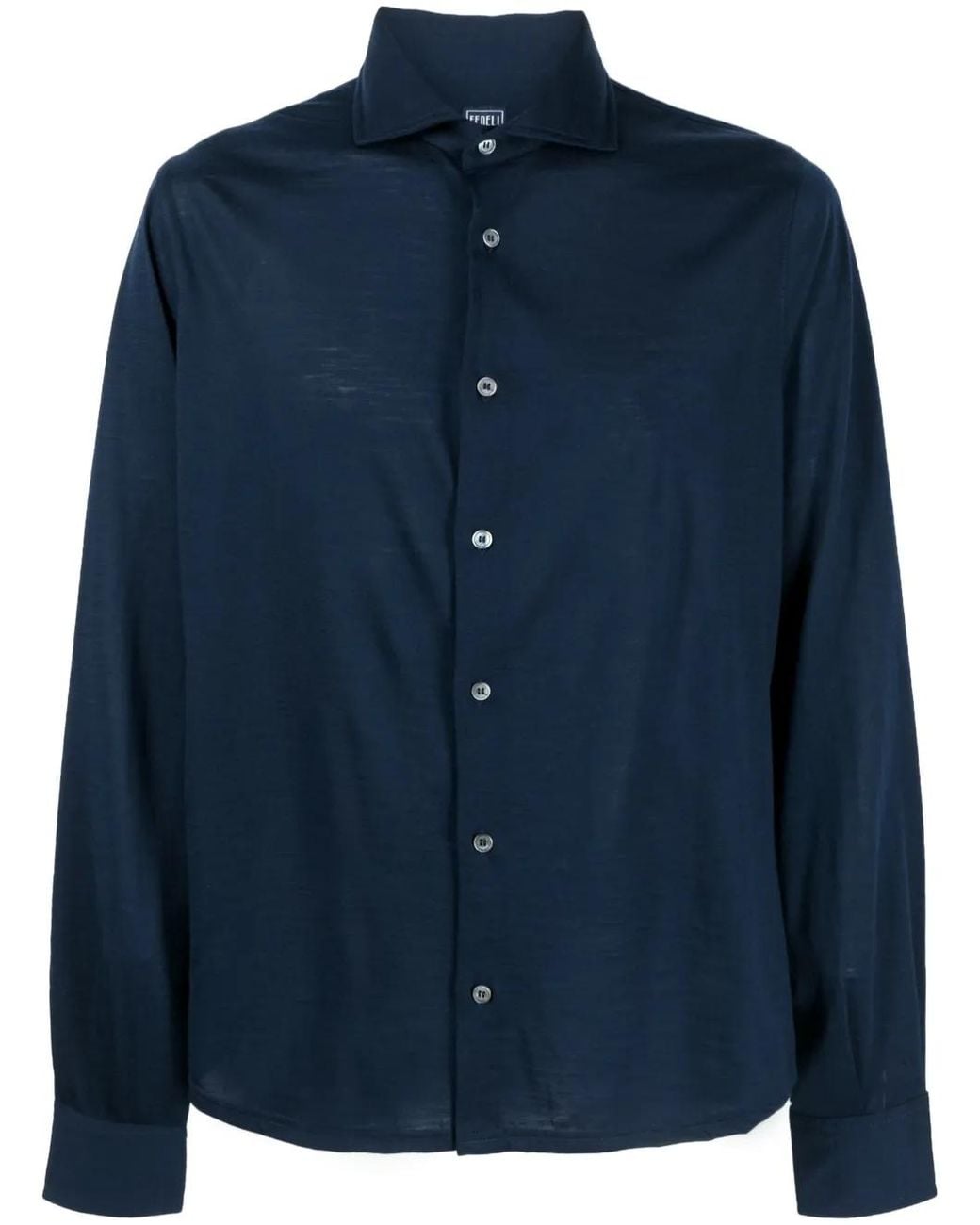 Camicia di Fedeli in Blue da Uomo