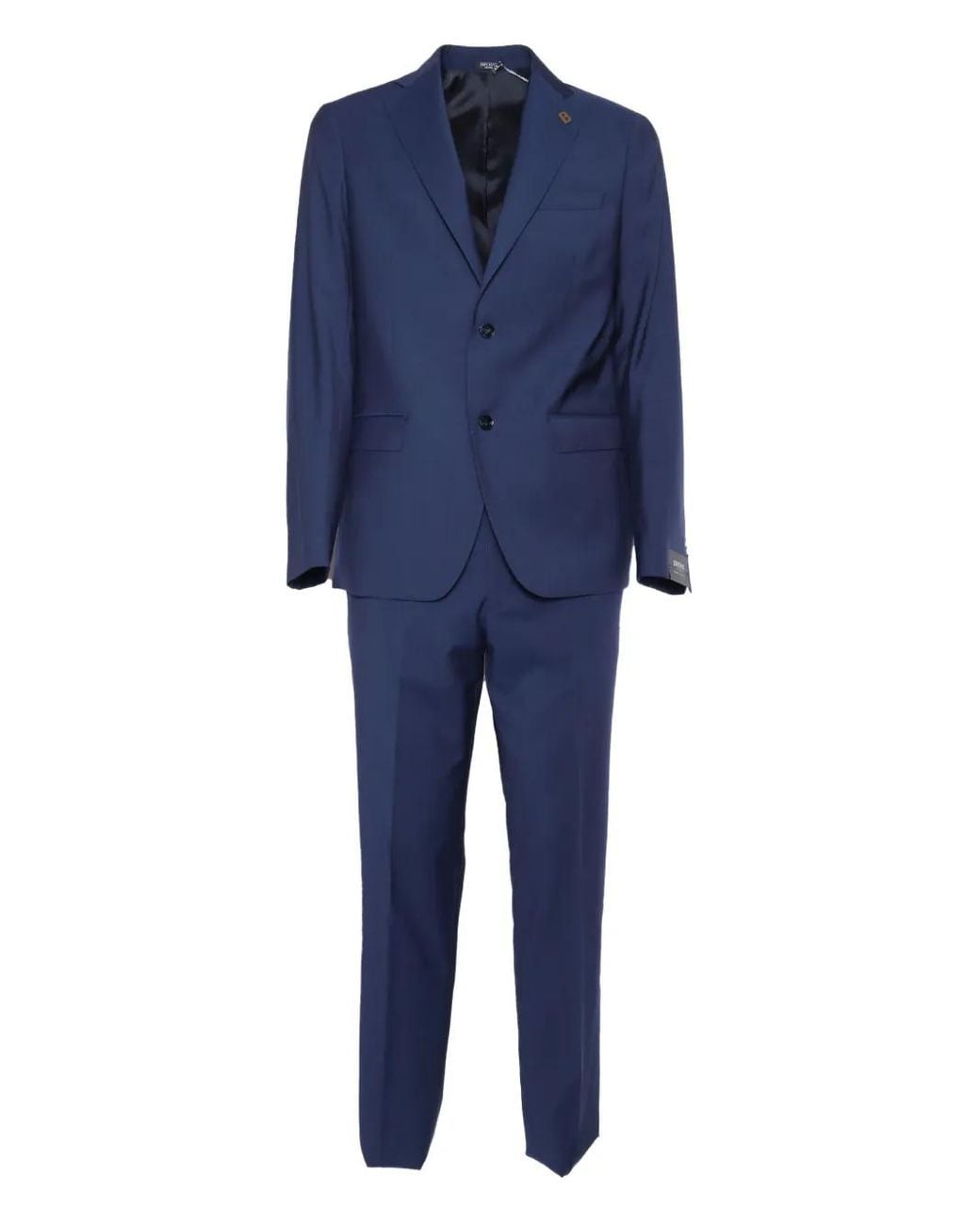 Brera Orologi Blue Single-Breasted Patch-Pocket Suit for men