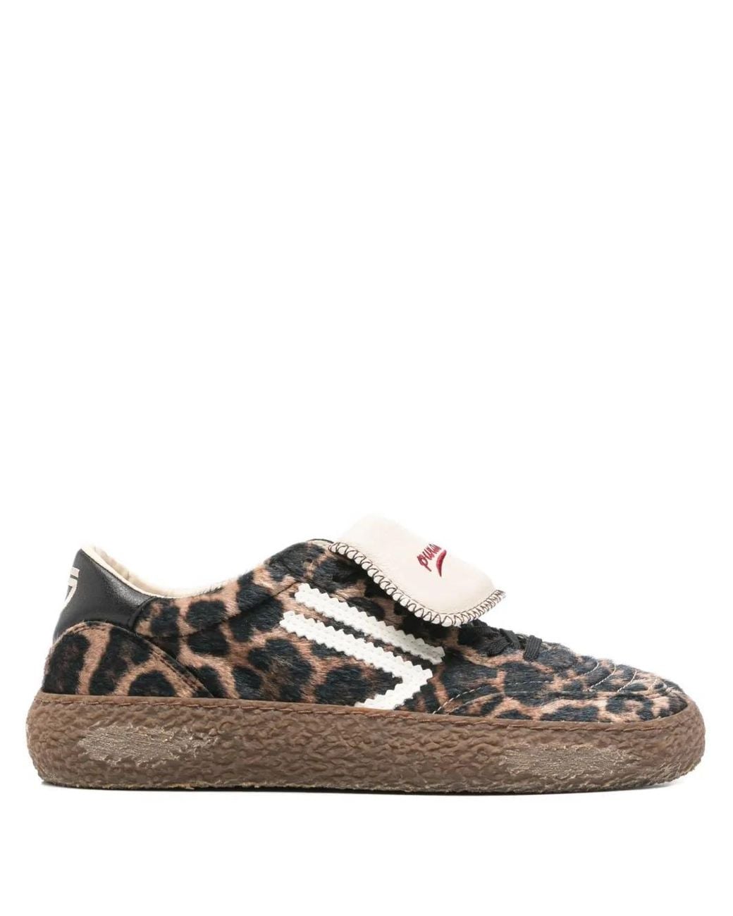PURAAI Brown Leopard-Print Sneakers