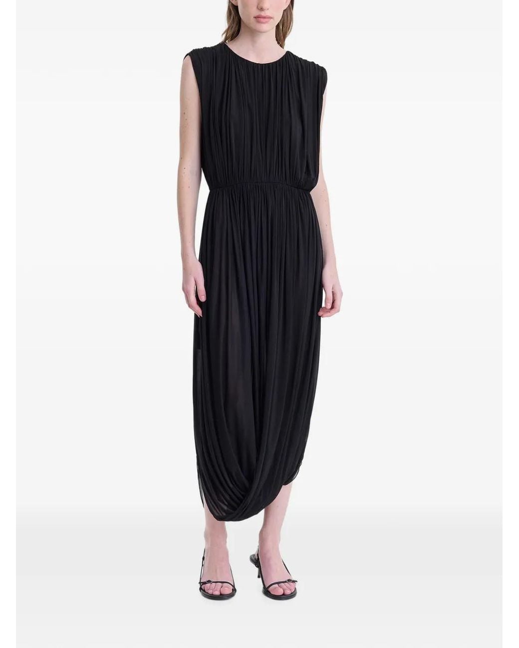 FFORME Black Leonora Pleated Dress