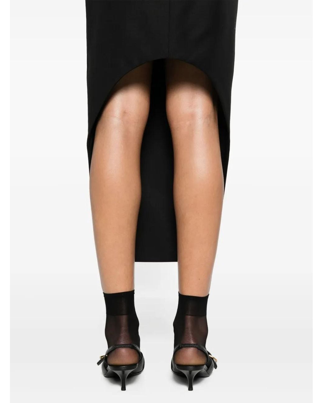 Givenchy Black Asymmetric Pencil Skirt
