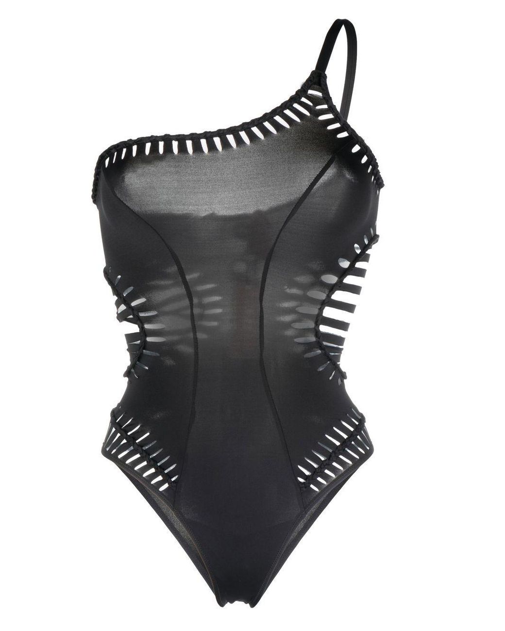 Agent Provocateur Cut-out Asymmetric One-piece in Black | Lyst Canada