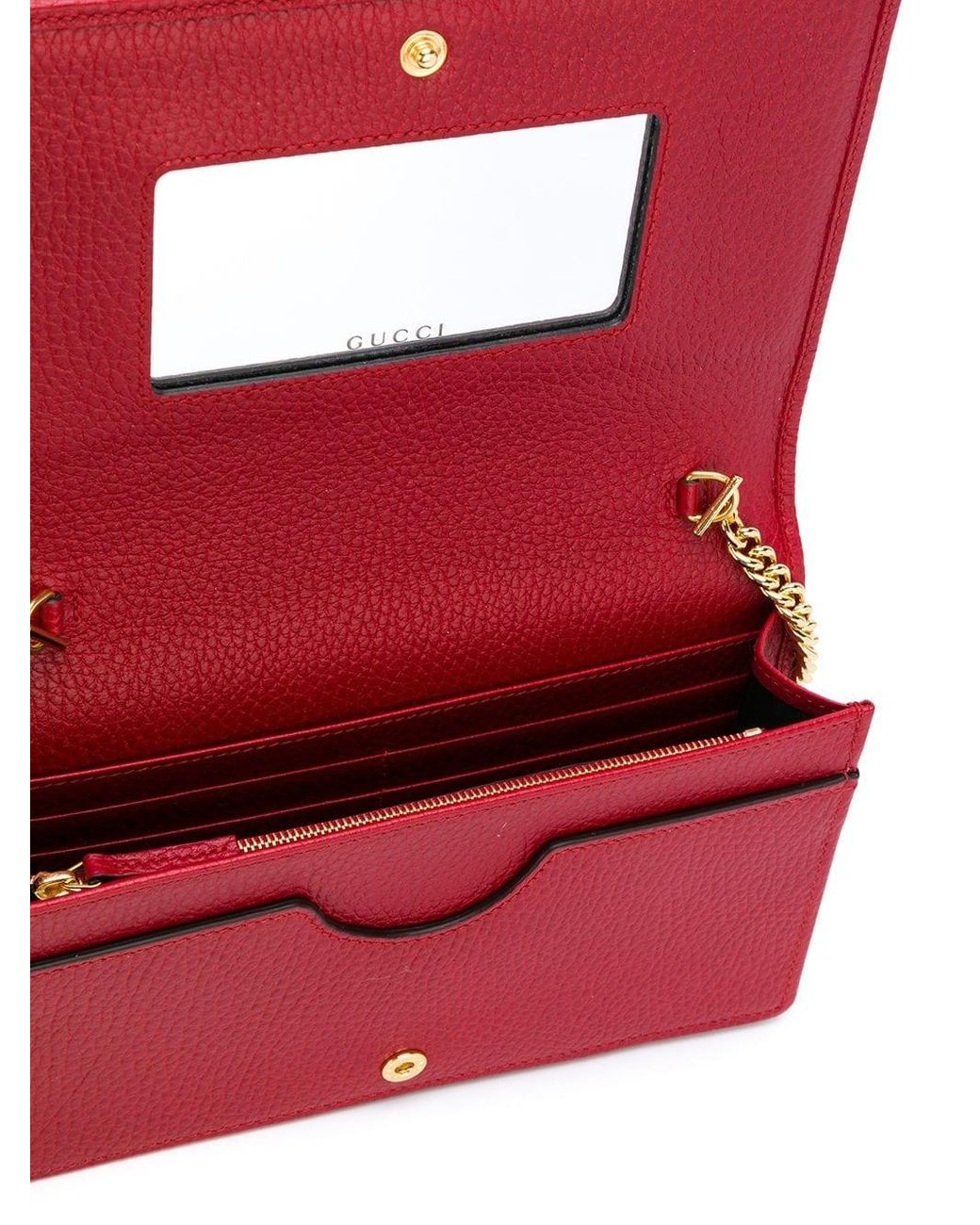 Red gucci hot sale chain bag