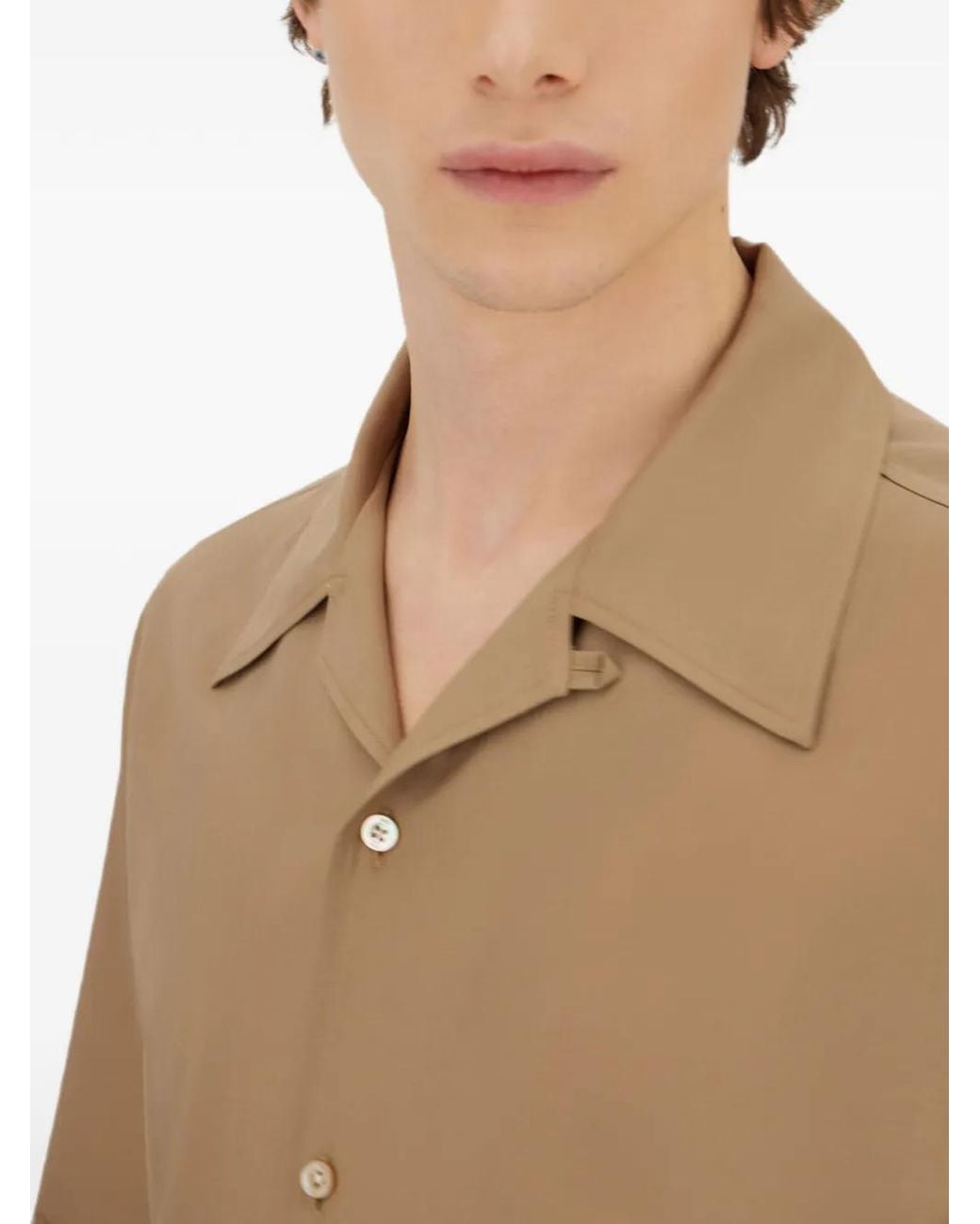 Herno Natural Bowling-Collar Shirt for men