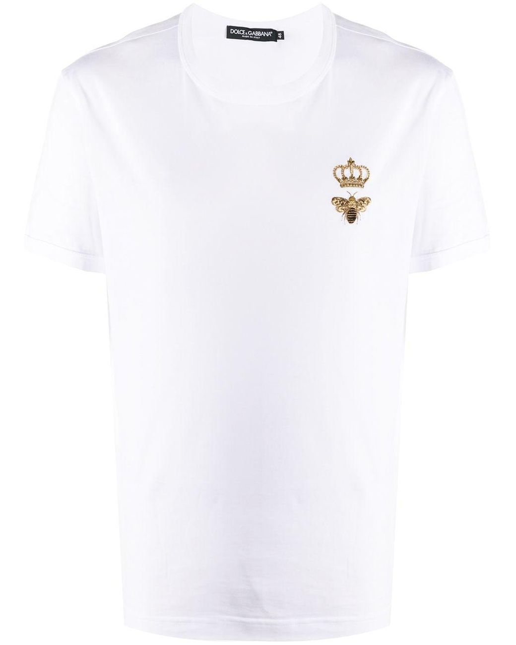 Camiseta con bordado de abeja y corona Dolce & Gabbana de hombre de color  Blanco | Lyst