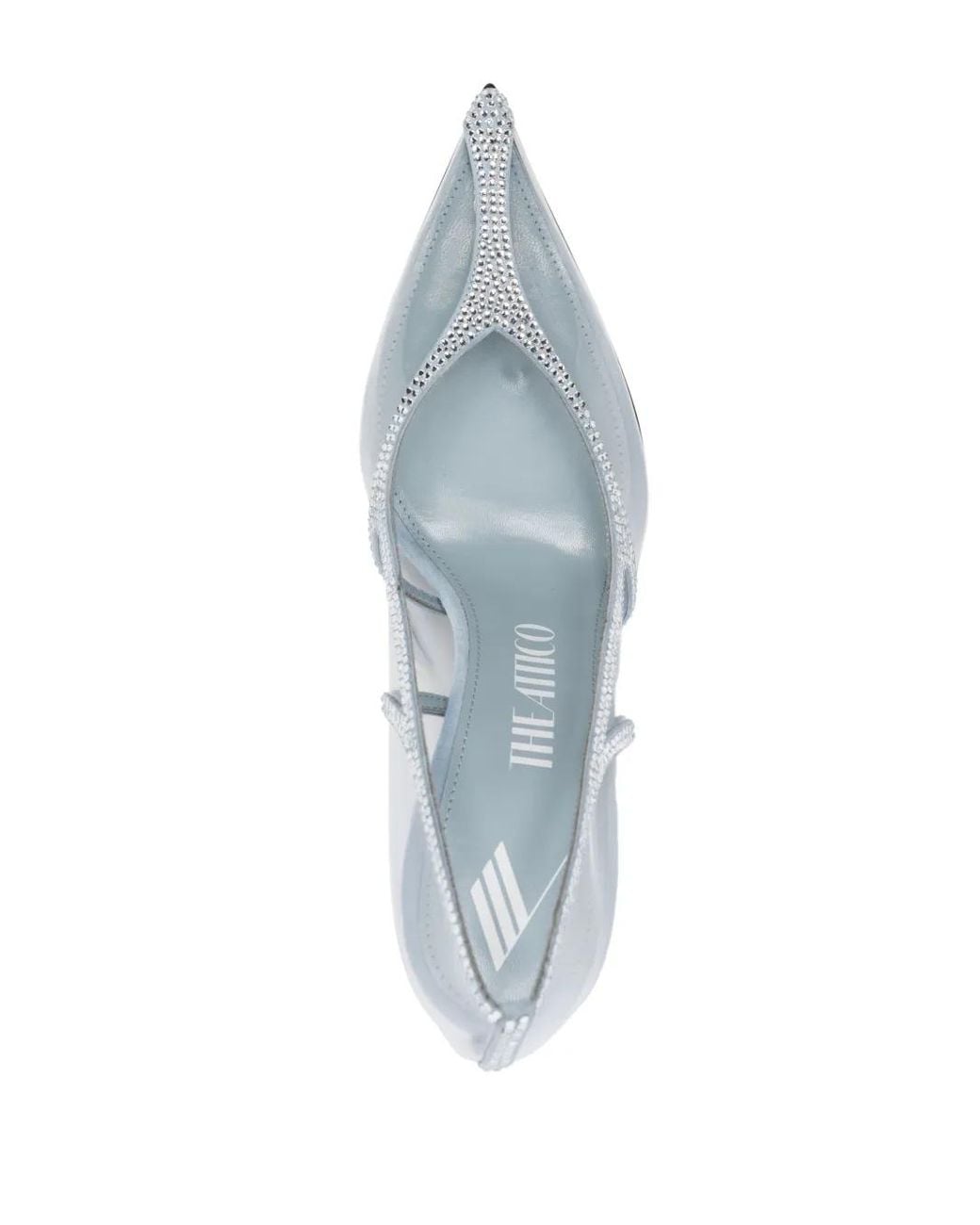 The Attico White Venus 105Mm Transparent Crystal Pumps
