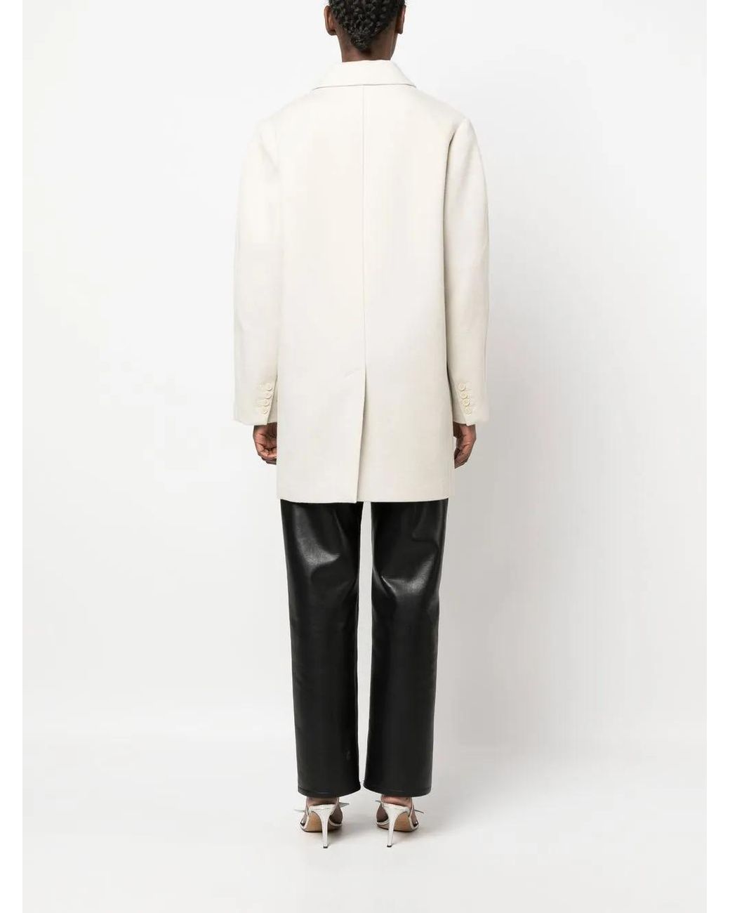 Isabel Marant White Jilinka Single-Breasted Coat