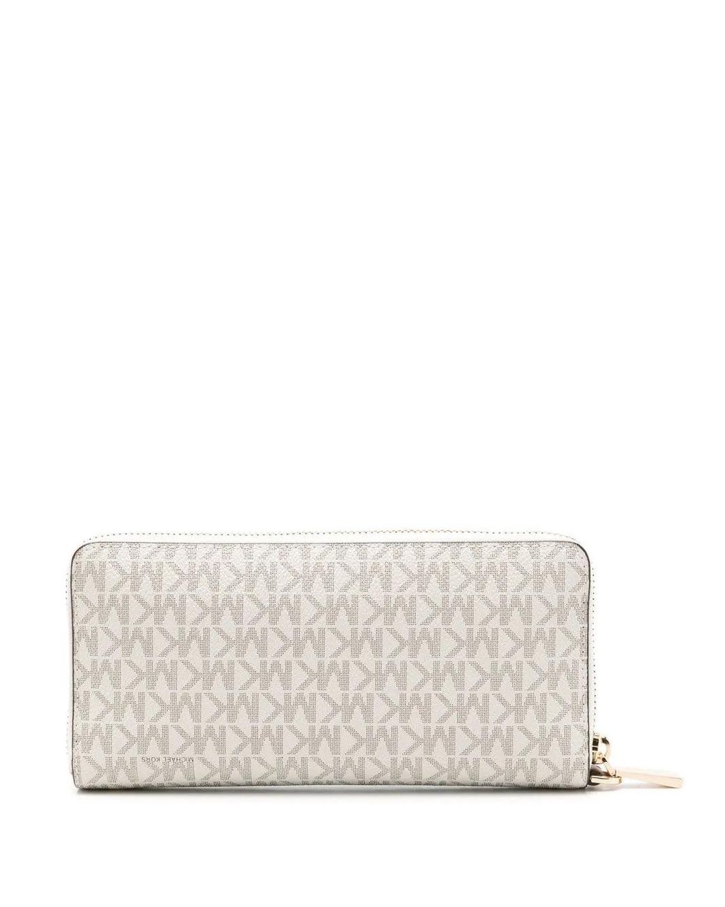 Michael Kors White Large Logo Continental Wallet