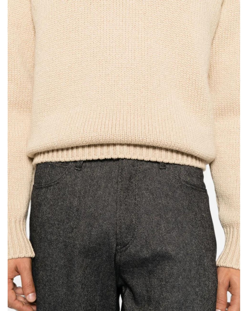 Giorgio Armani Gray Logo-Patch Jeans for men