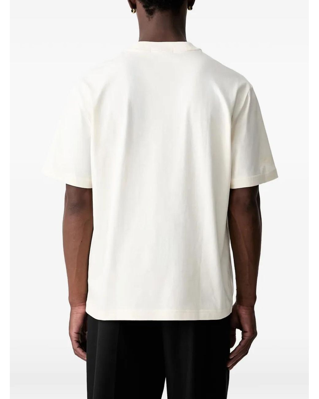 Fred Perry White Cotton T-Shirt for men