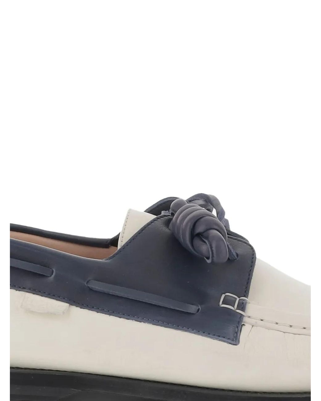 Loewe White Two-Tone Boat Shoes for men
