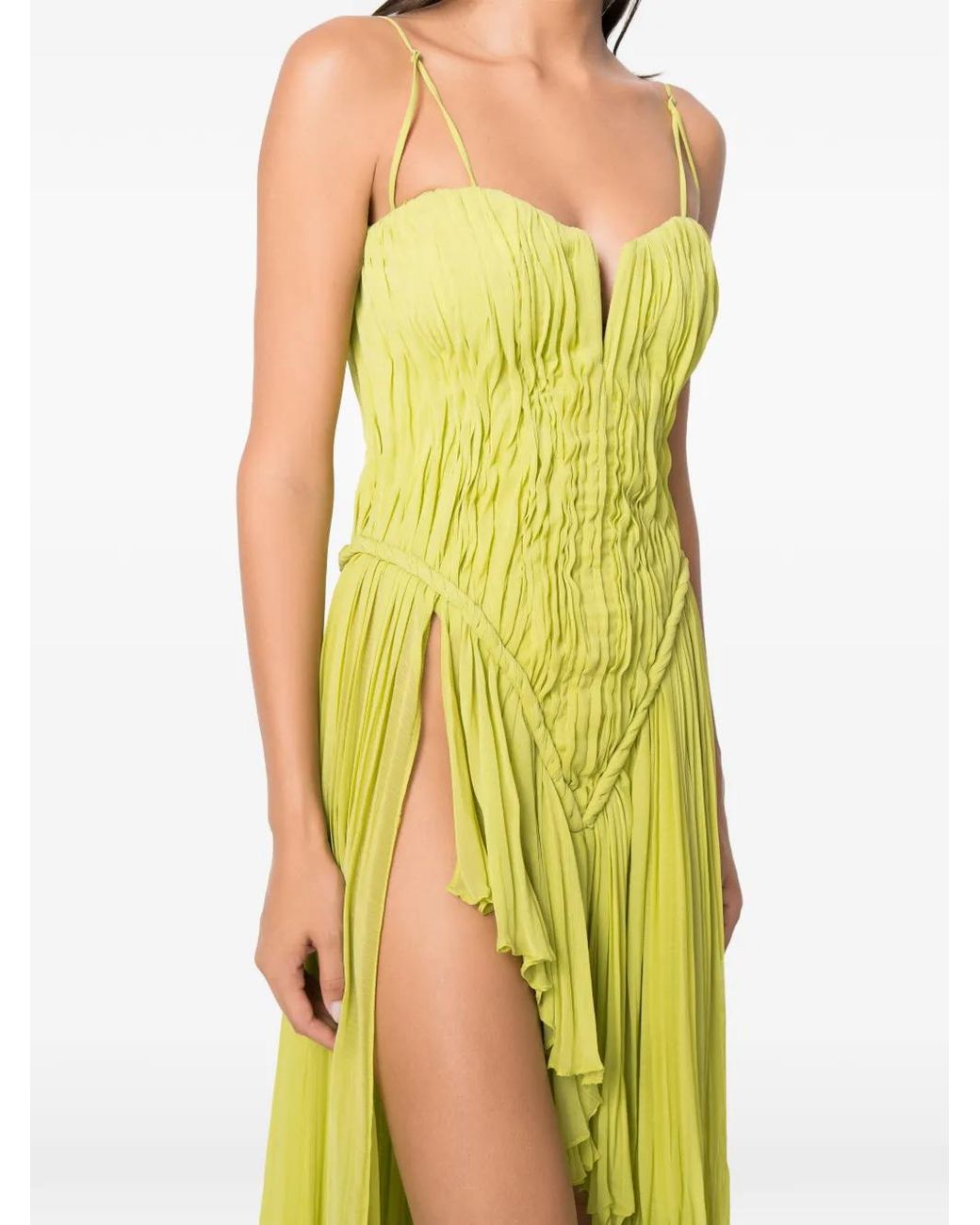 NORINA ST Yellow Alice Ruched Maxi Dress