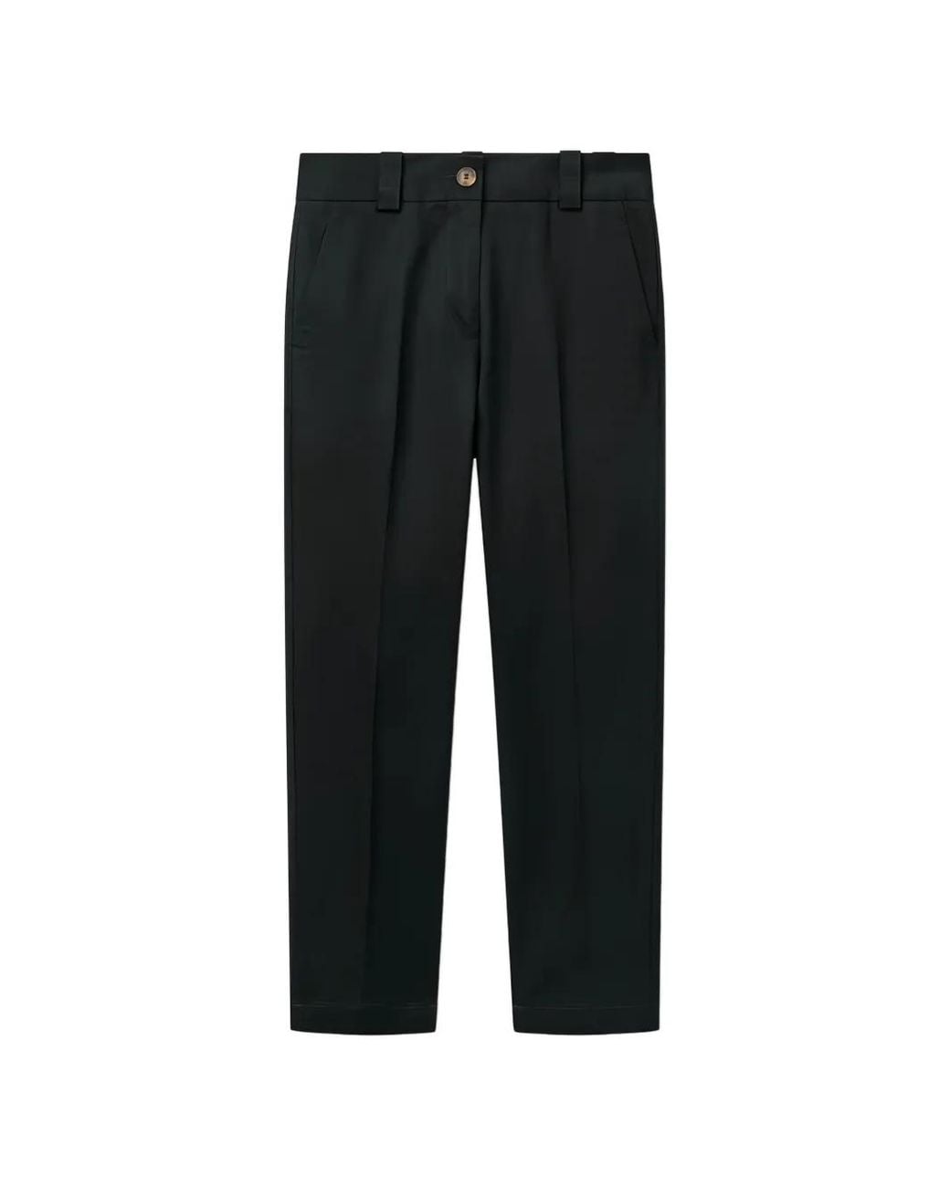 Benetton Black Straight-Leg Chino Trousers