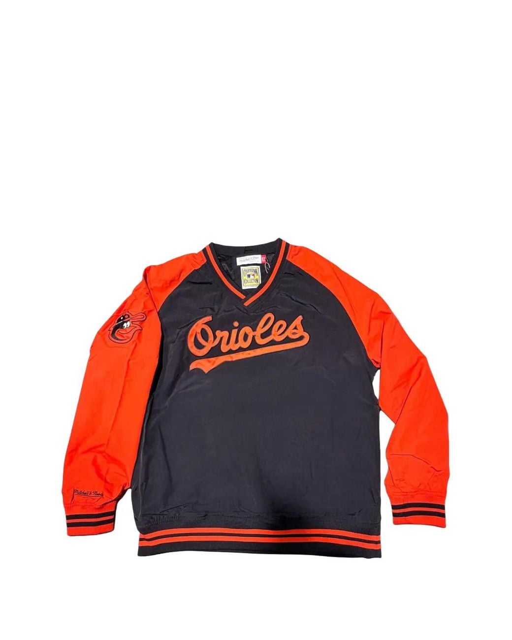 Mitchell & Ness Red Orioles Logo-Patch Pullover Jacket for men