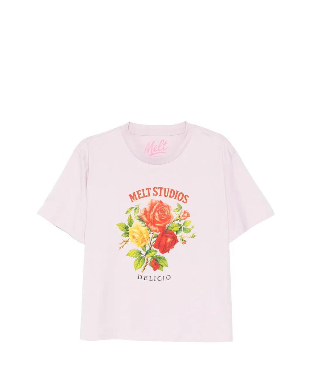 Melt White Floral-Print T-Shirt