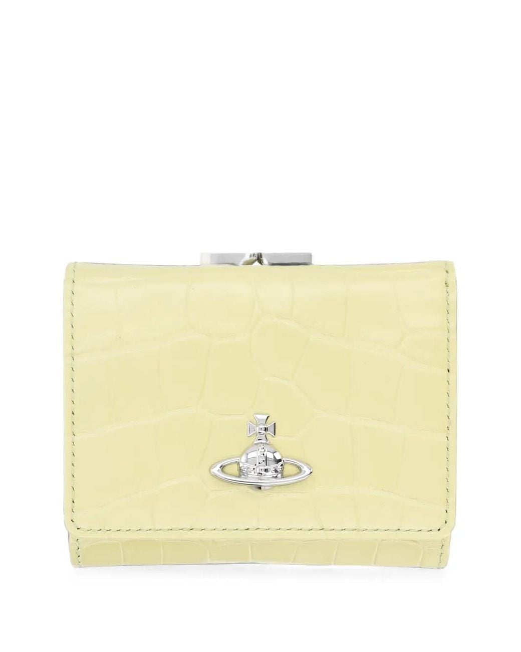 Vivienne Westwood Yellow Croc-Effect Wallet