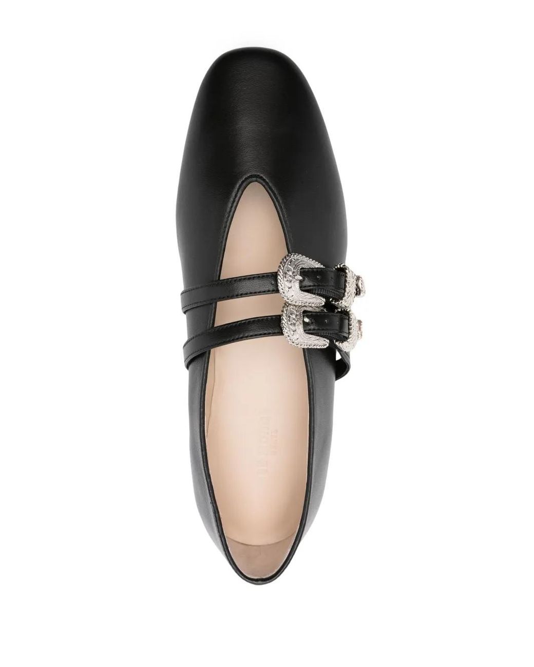 Le Monde Beryl Gray Claudia Leather Ballet Shoes