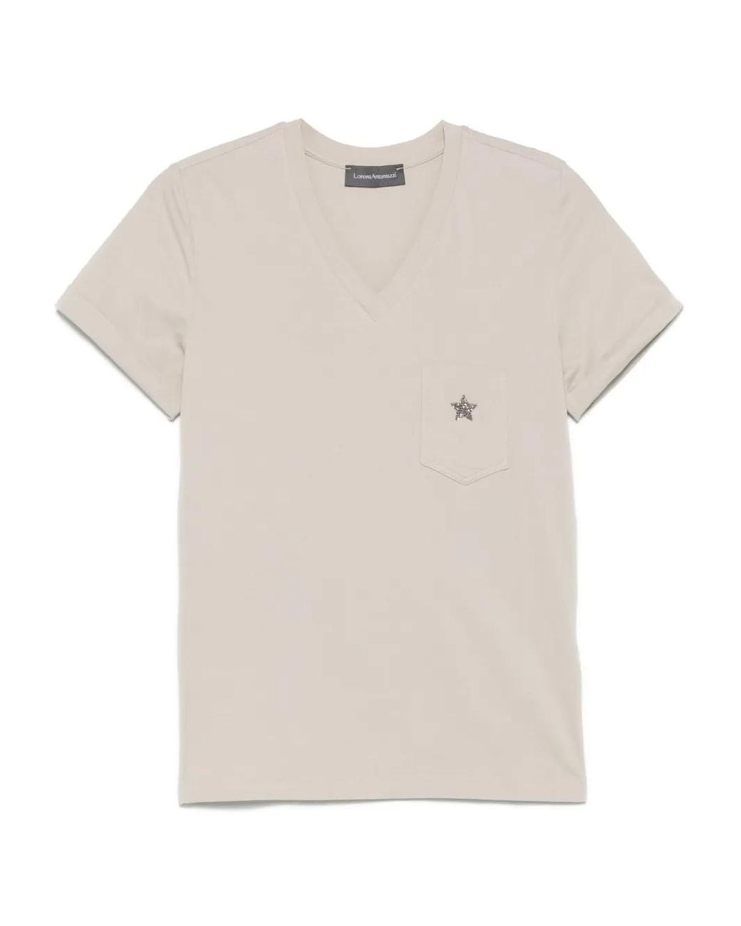 Lorena Antoniazzi White Star-Appliqué T-Shirt