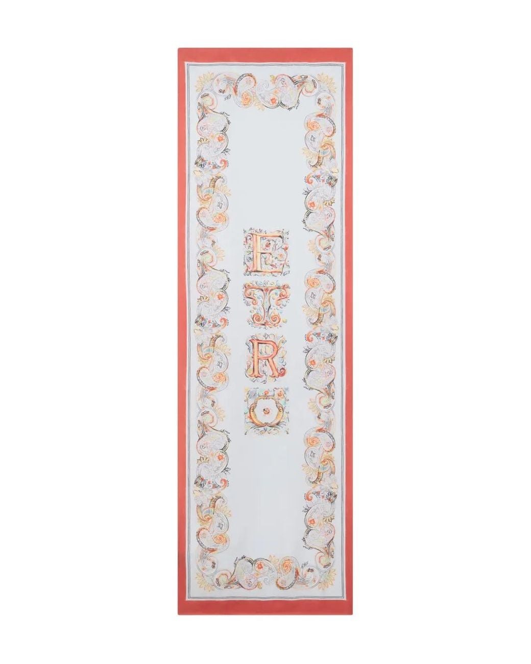 Etro White Schal Aus Seide