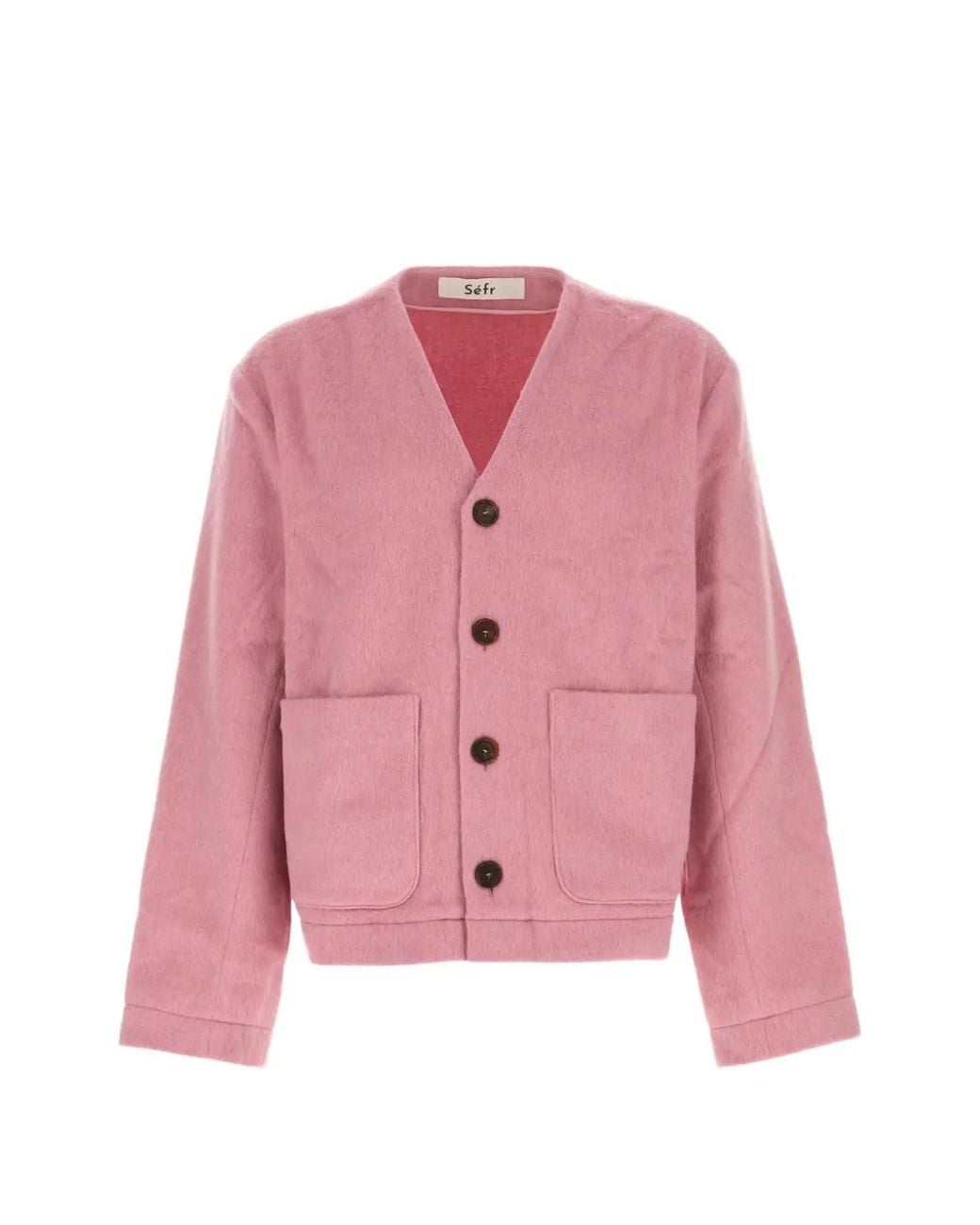 Séfr Pink Arlo V-Neck Cardigan for men