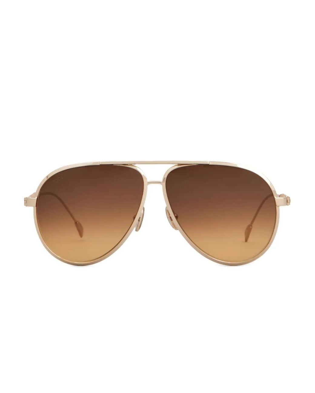 Tod's Brown Braided Pilot Sunglasses