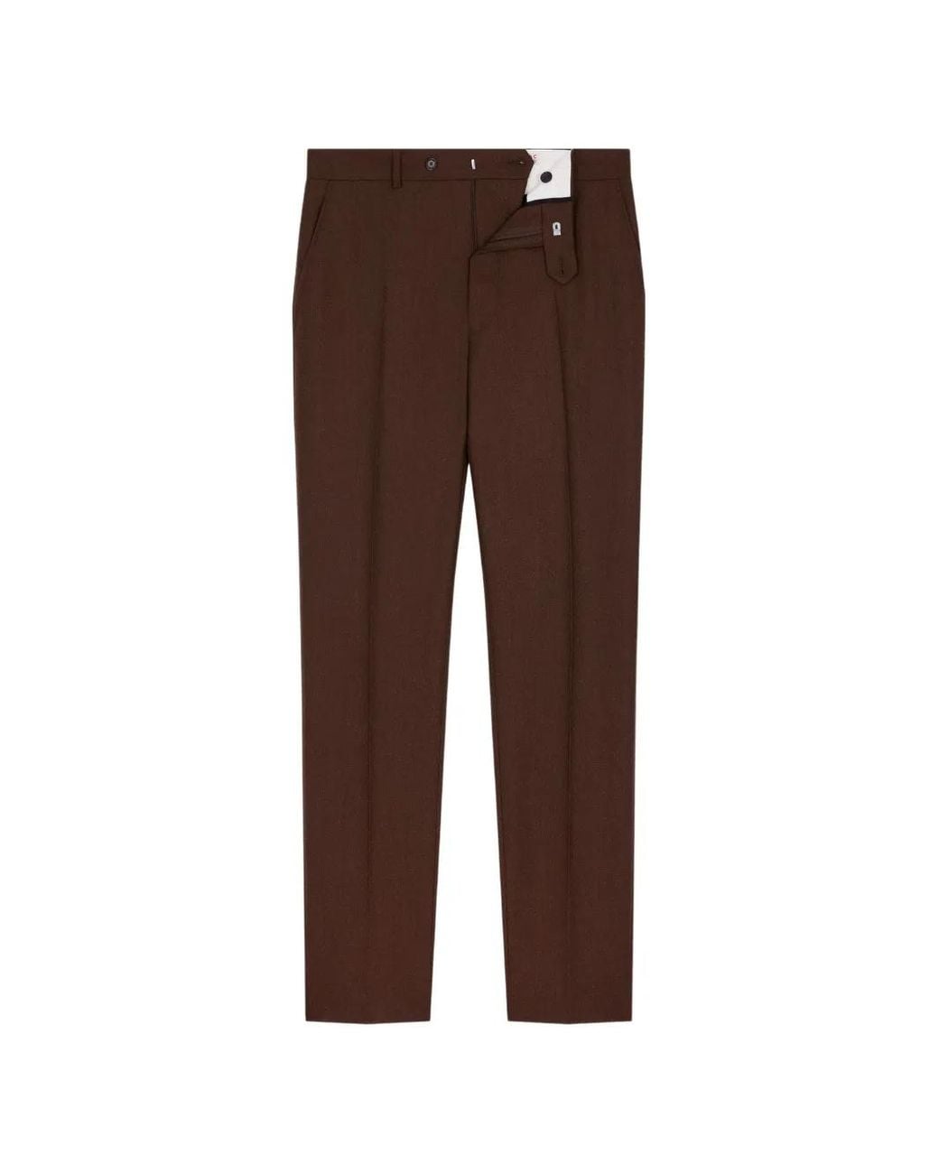 Fursac Brown Virgin-Wool Trousers for men