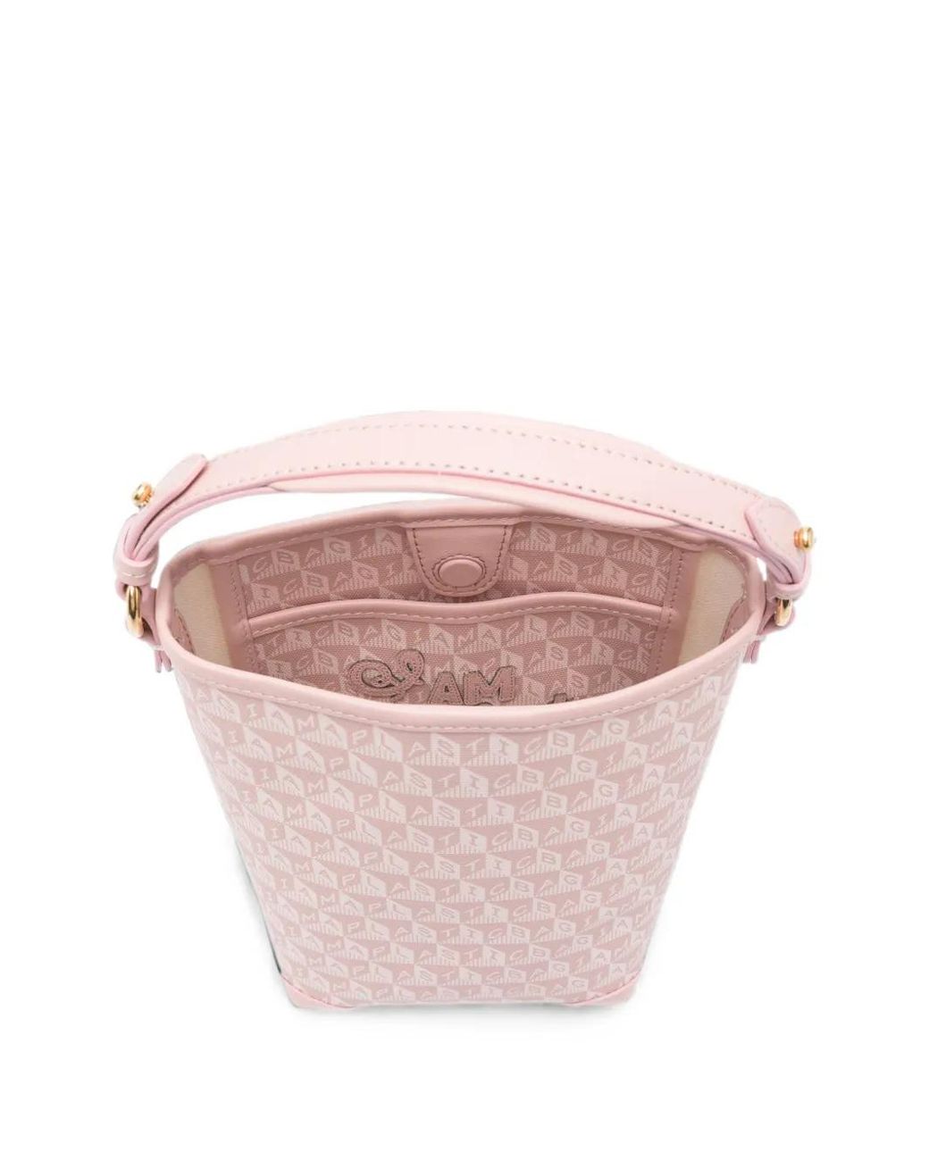 Anya Hindmarch Pink Mini Sac Seau I Am A Plastic Bag En Toile Recyclée Coquillage