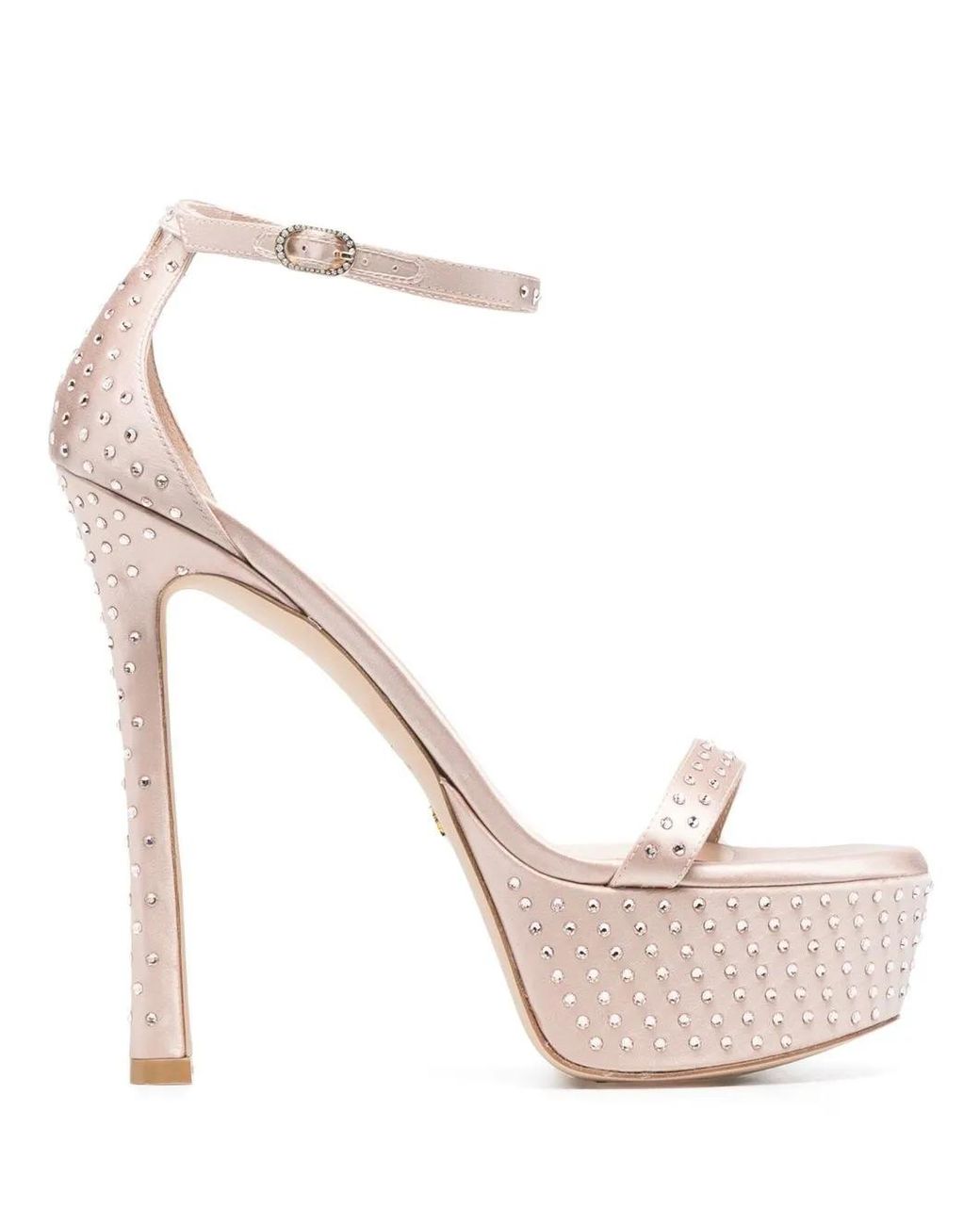 Sandali Con Strass di Stuart Weitzman in White