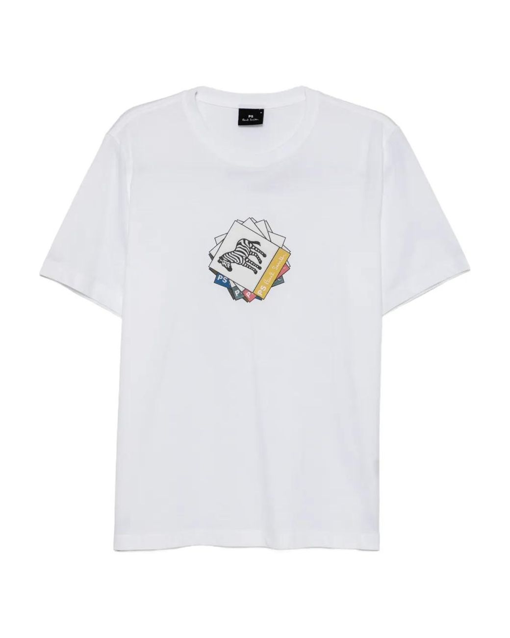 Paul Smith White Graphic-Printed T-Shirt for men