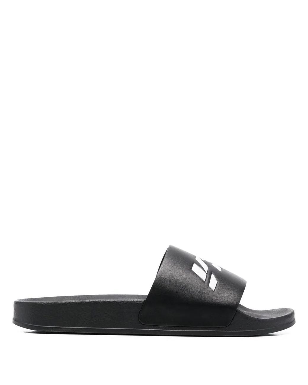Vetements Black Logo-Print Slides for men