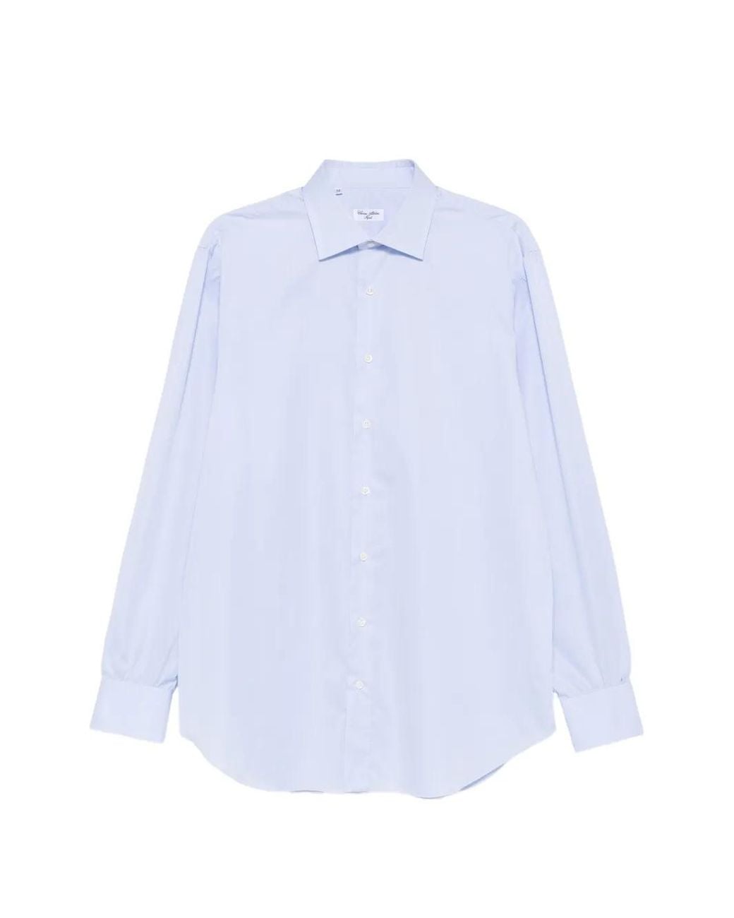 Cesare Attolini White Spread-Collar Button-Up Shirt for men