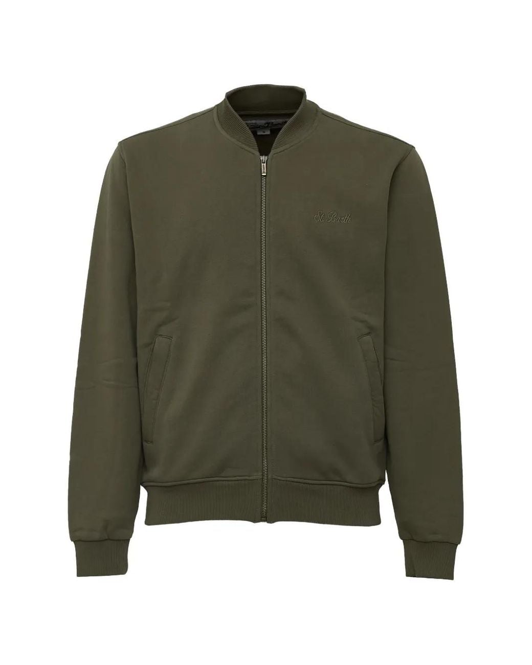 Mc2 Saint Barth Green Jackson Patch-Detail Jacket for men