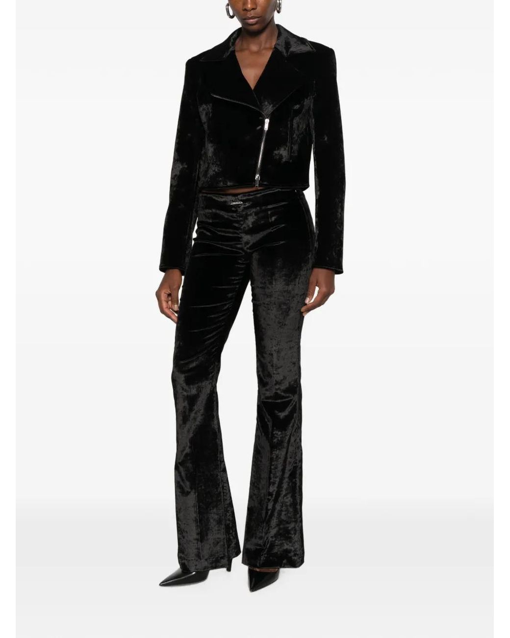 Dondup Black Zip-Up Biker Jacket