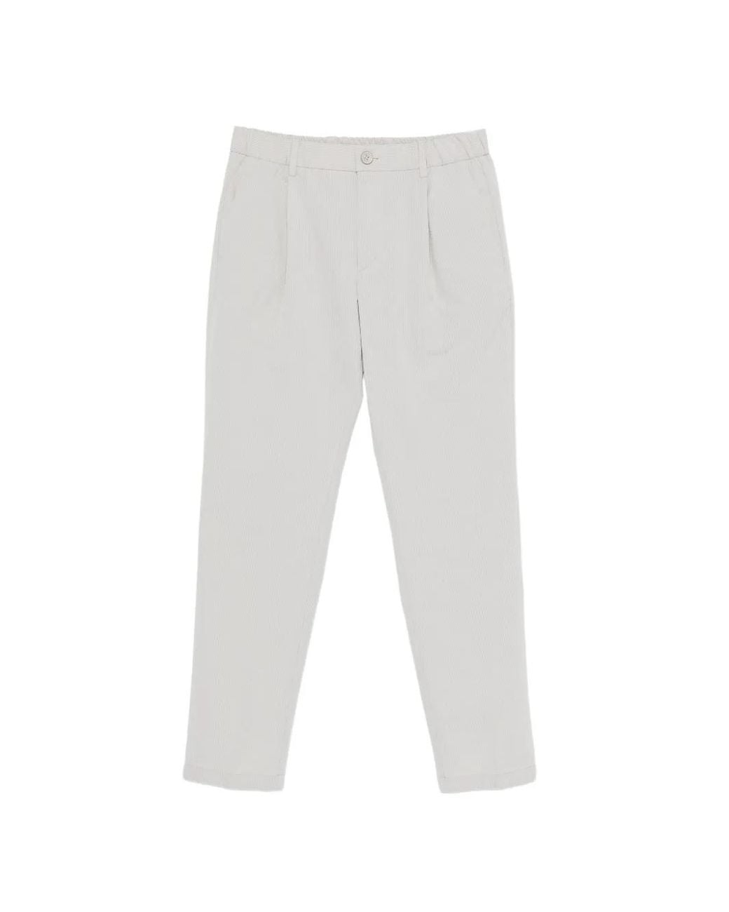 Herno White Pearl Polyester Pants for men