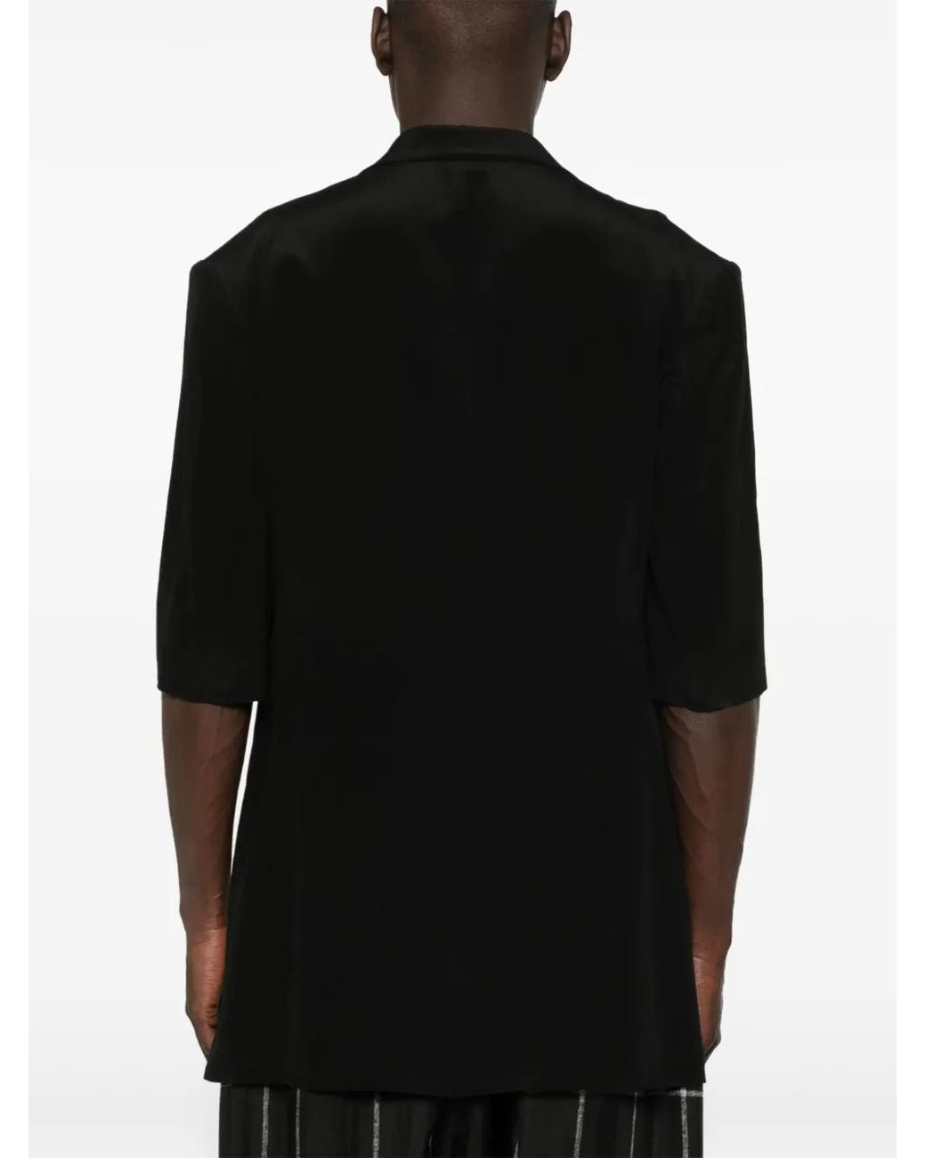 Yohji Yamamoto Black Silk Blazer for men