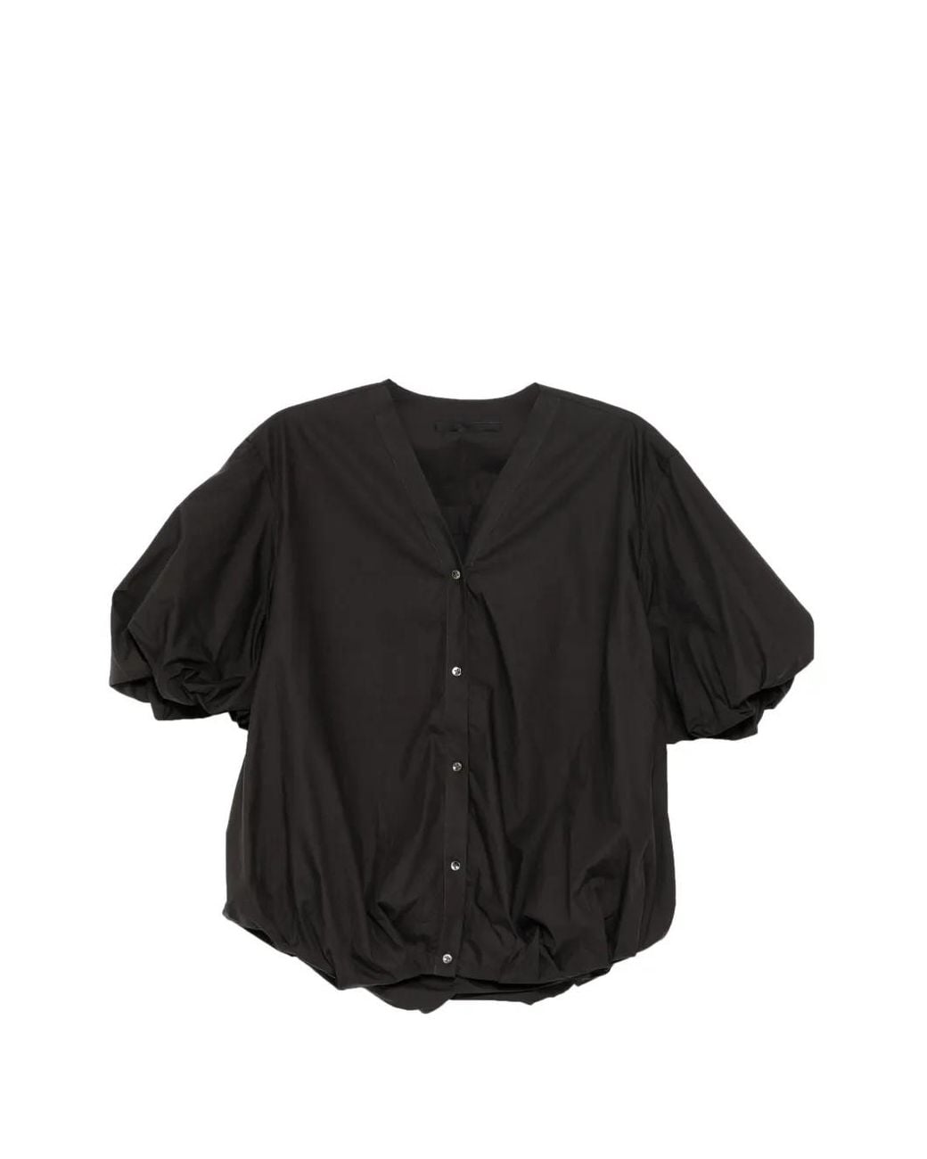 JNBY Black Puff-Sleeve Blouse
