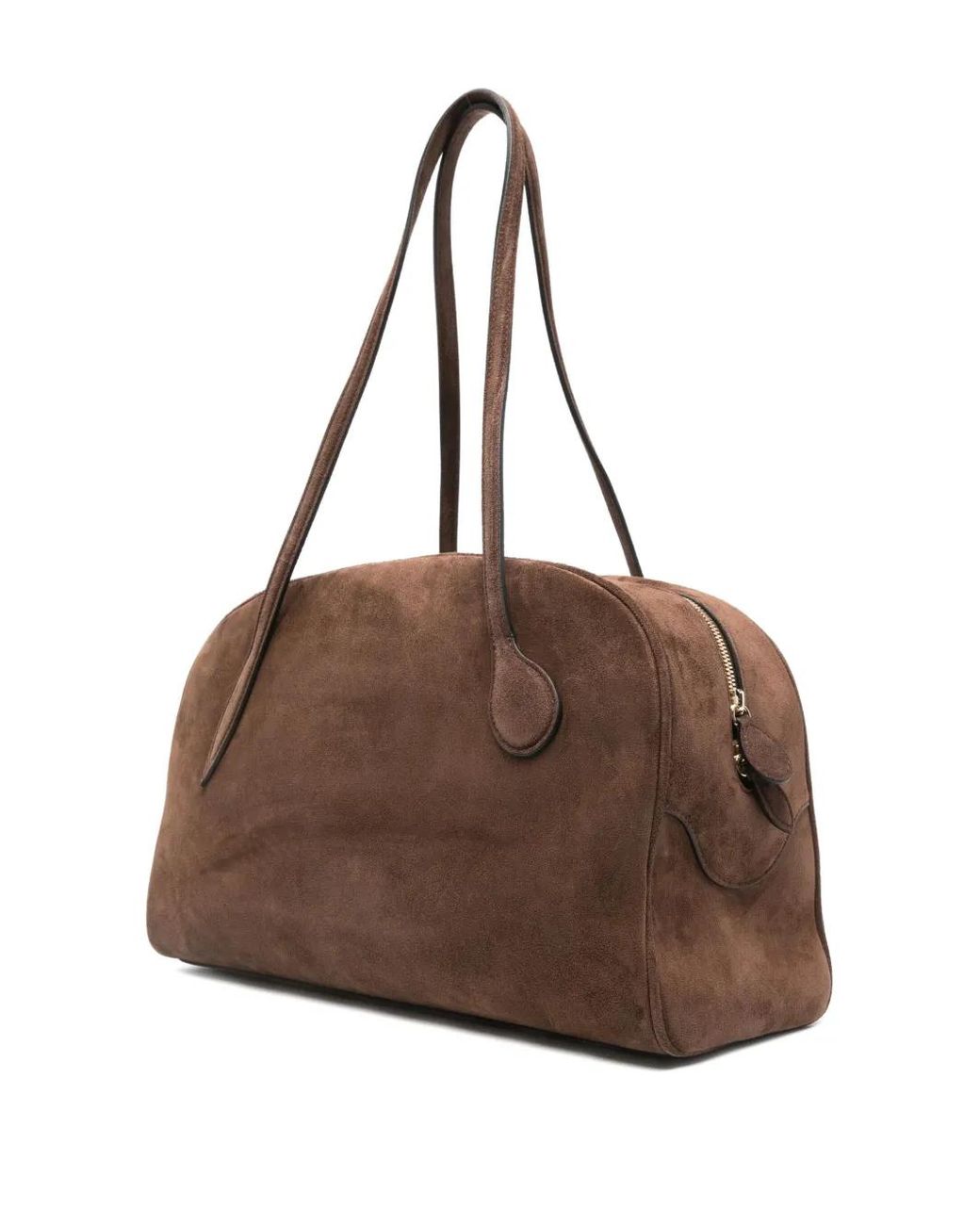 Liffner Brown Suede Tote Bag