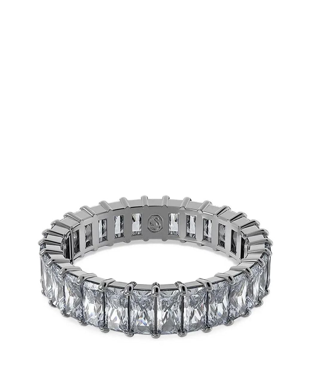 Swarovski White Crystal-Embellished Eternity Ring