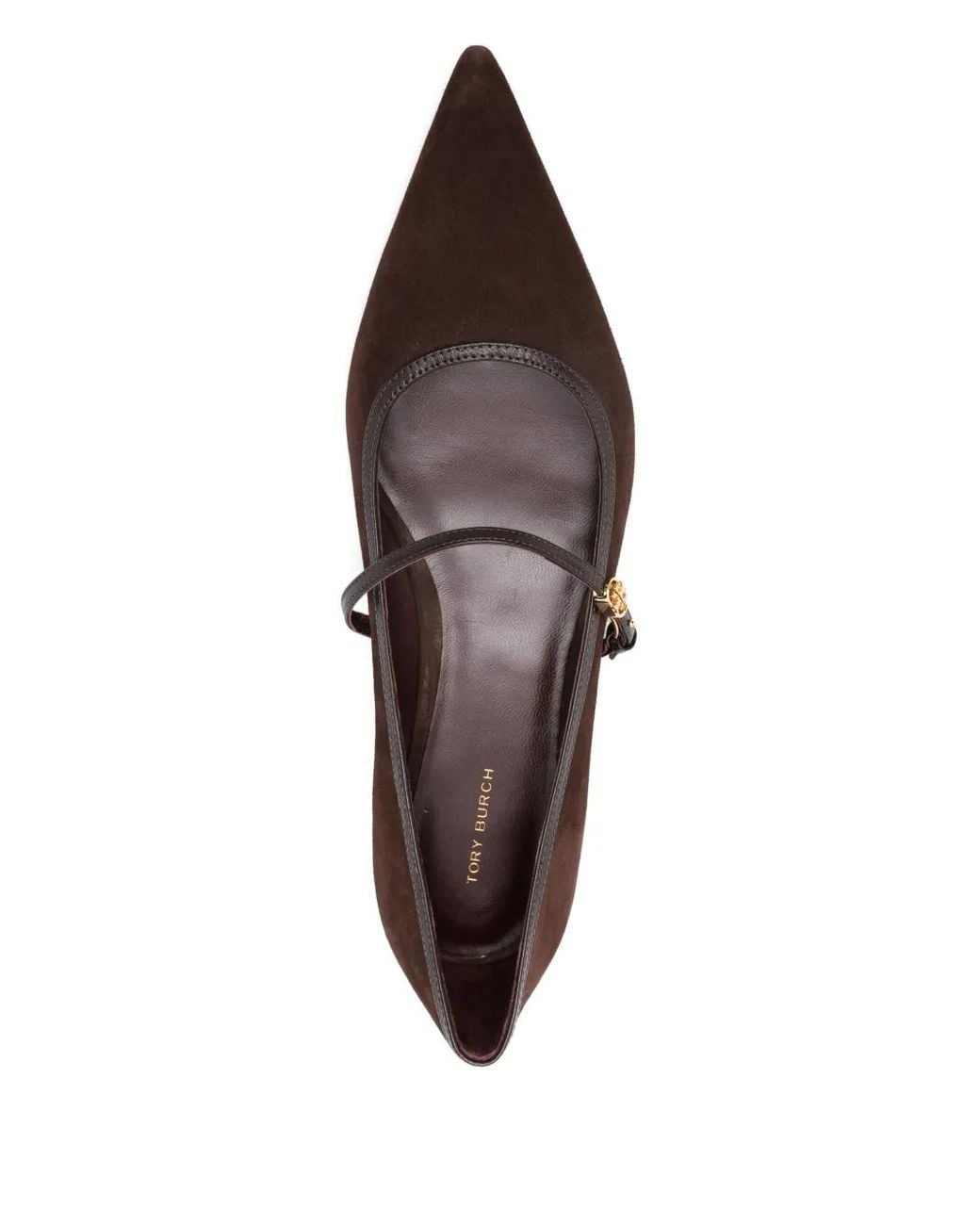 Tory Burch Brown Double T Buckle Mary Janes