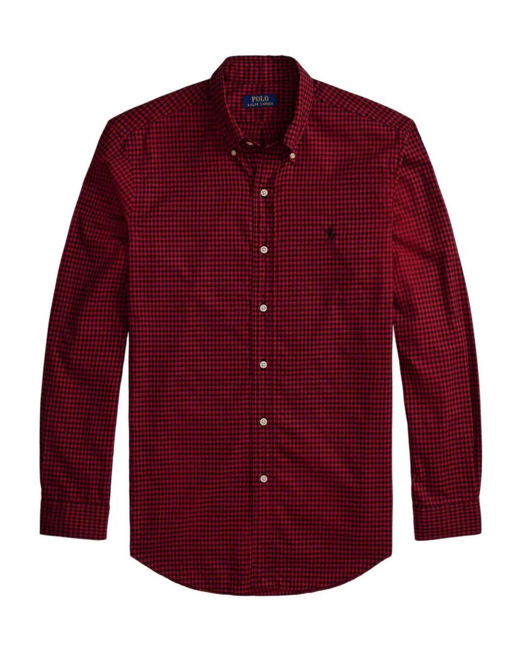 Polo Ralph Lauren Gingham-Check Long-Sleeve Shirt in Red for Men