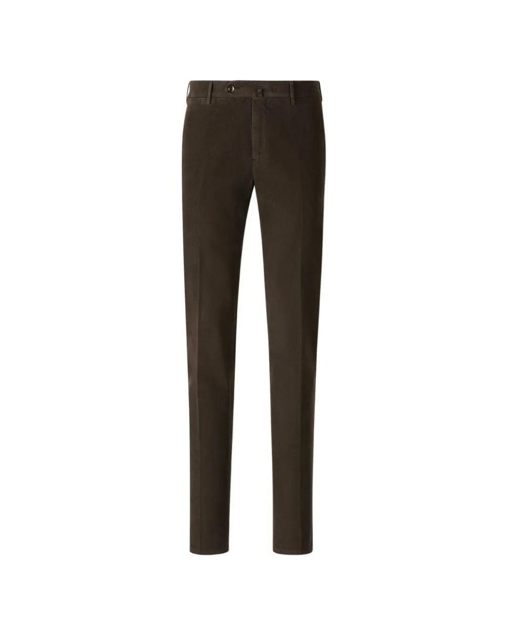 PT Torino Black Corduroy Slim-Fit Trousers for men