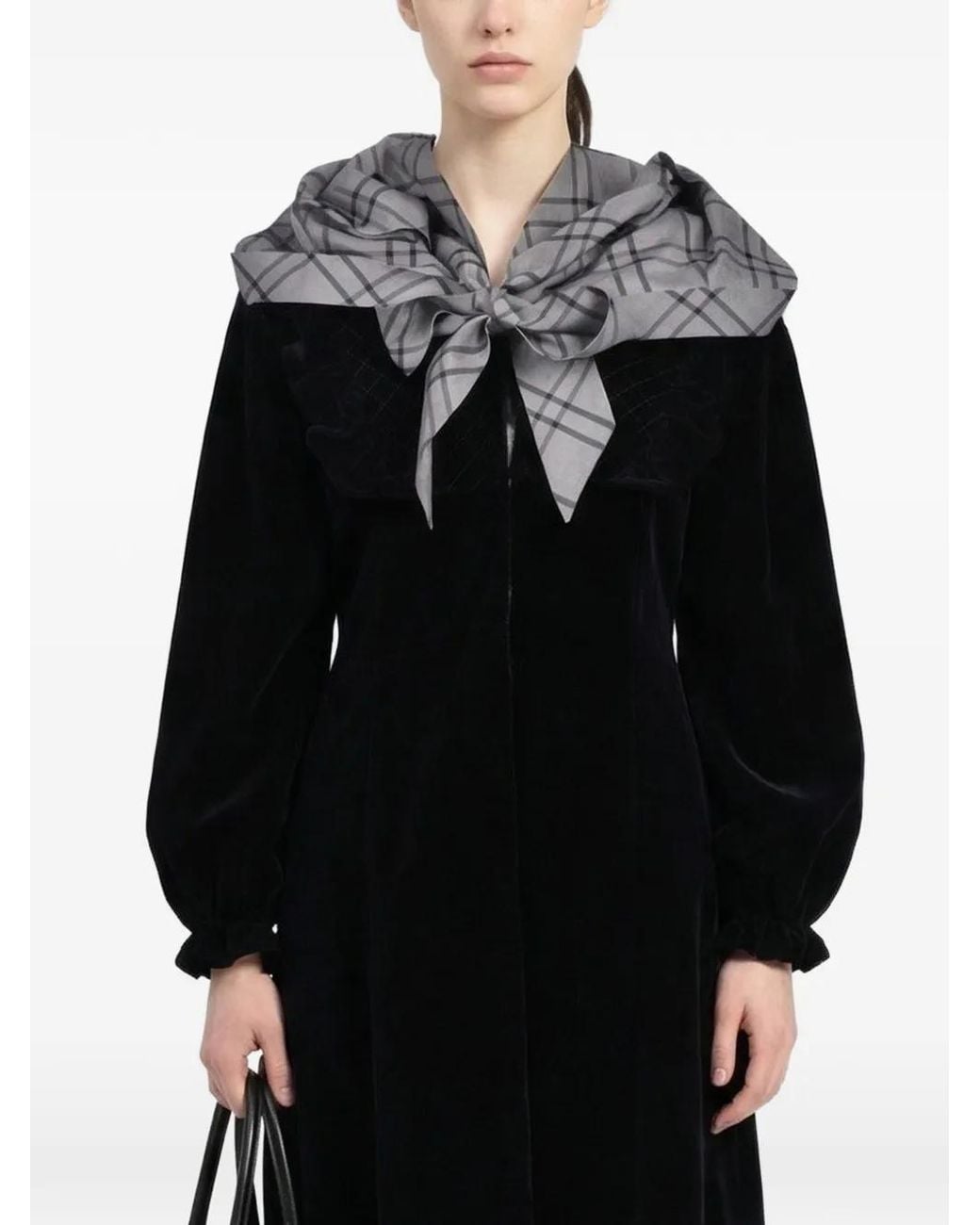 Maison Margiela Black Puff-Sleeve Cotton Coat