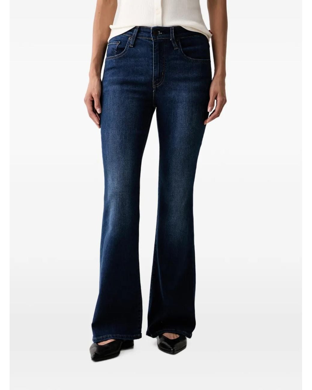 Levi's Blue Whiskering-Effect Jeans